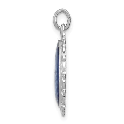 Sterling Silver Rhodium-Plated Miraculous Medal