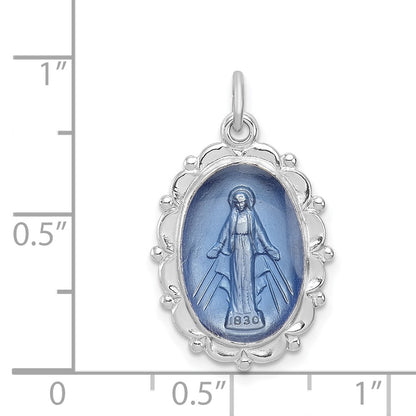 Sterling Silver Rhodium-Plated Miraculous Medal