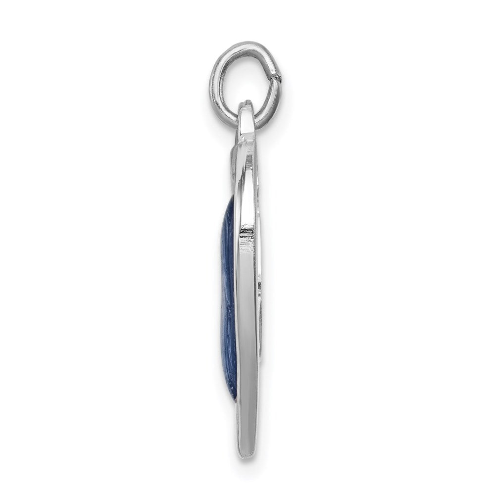 Sterling Silver Rhodium-Plated Miraculous Heart Medal