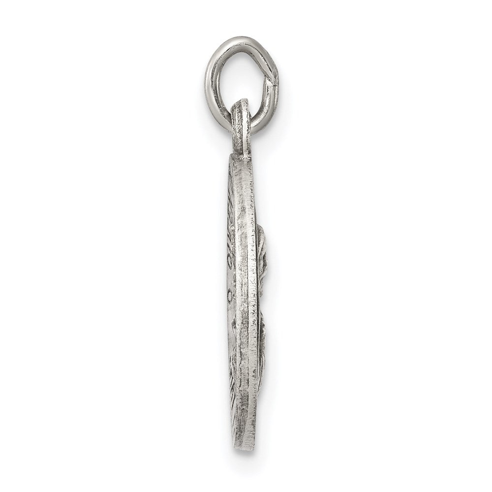 Sterling Silver Antiqued Queen Of The Holy Scapular Medal