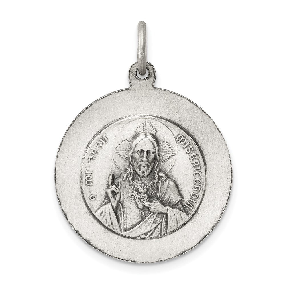 Sterling Silver Antiqued Queen Of The Holy Scapular Medal