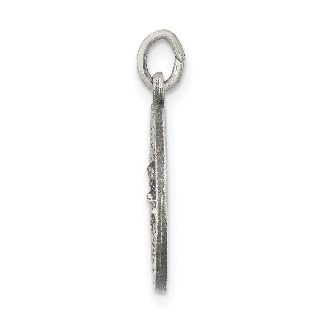Sterling Silver Antiqued Our Lady Of Perpetual Help Medal