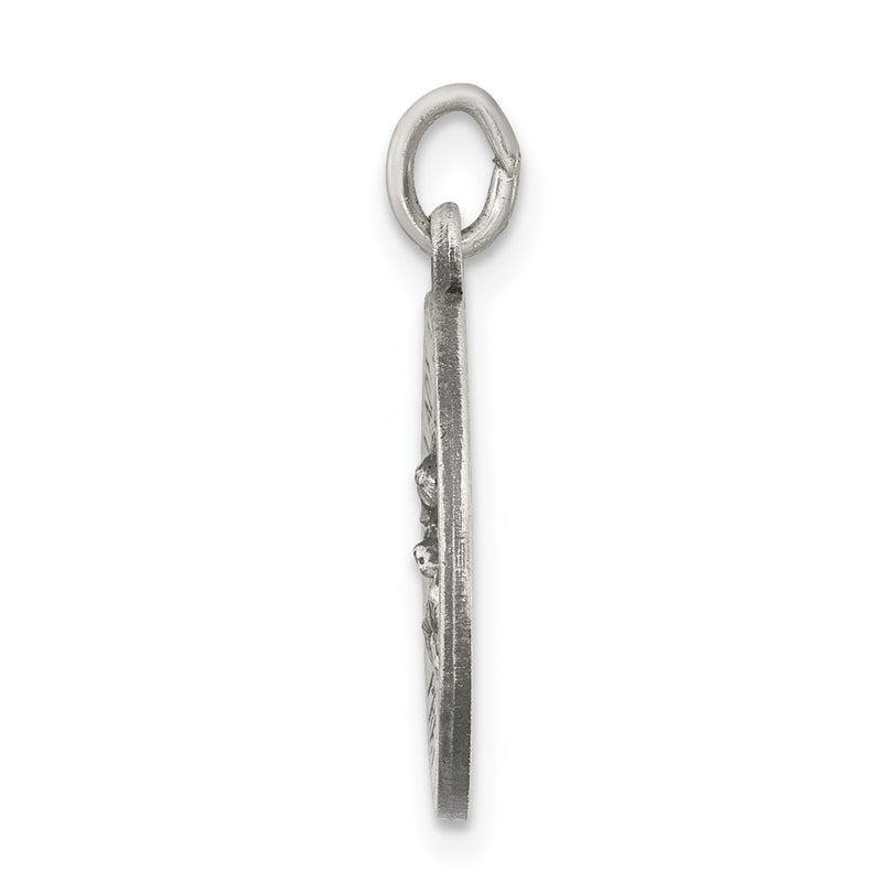 Sterling Silver Antiqued Our Lady Of Perpetual Help Medal