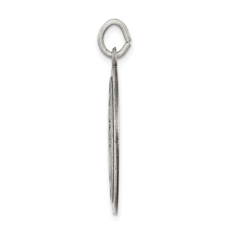 Sterling Silver Antiqued St. Christopher Medal