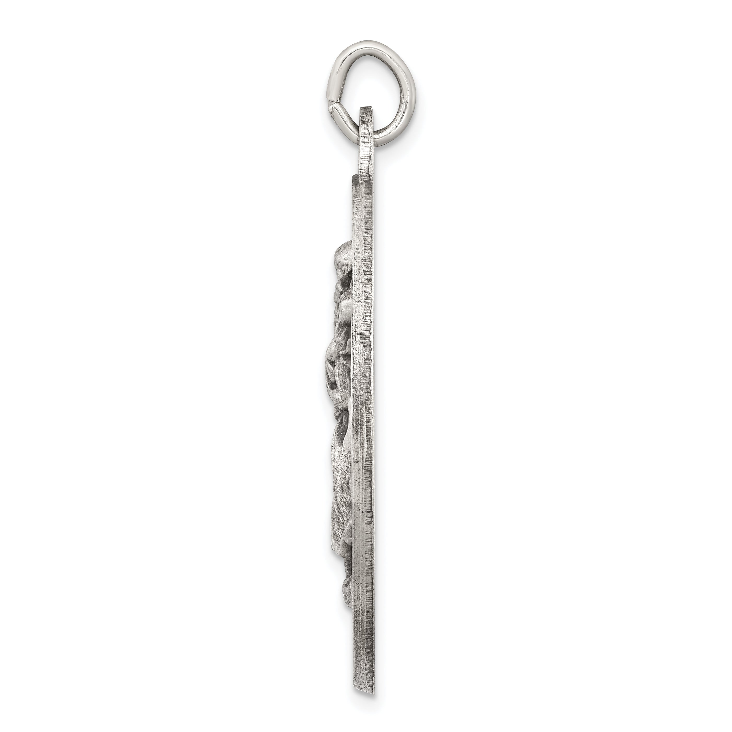 Sterling Silver Antiqued St. Christopher Medal