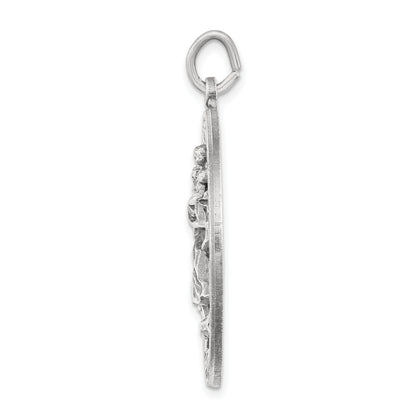 Sterling Silver Antiqued St. Christopher Medal