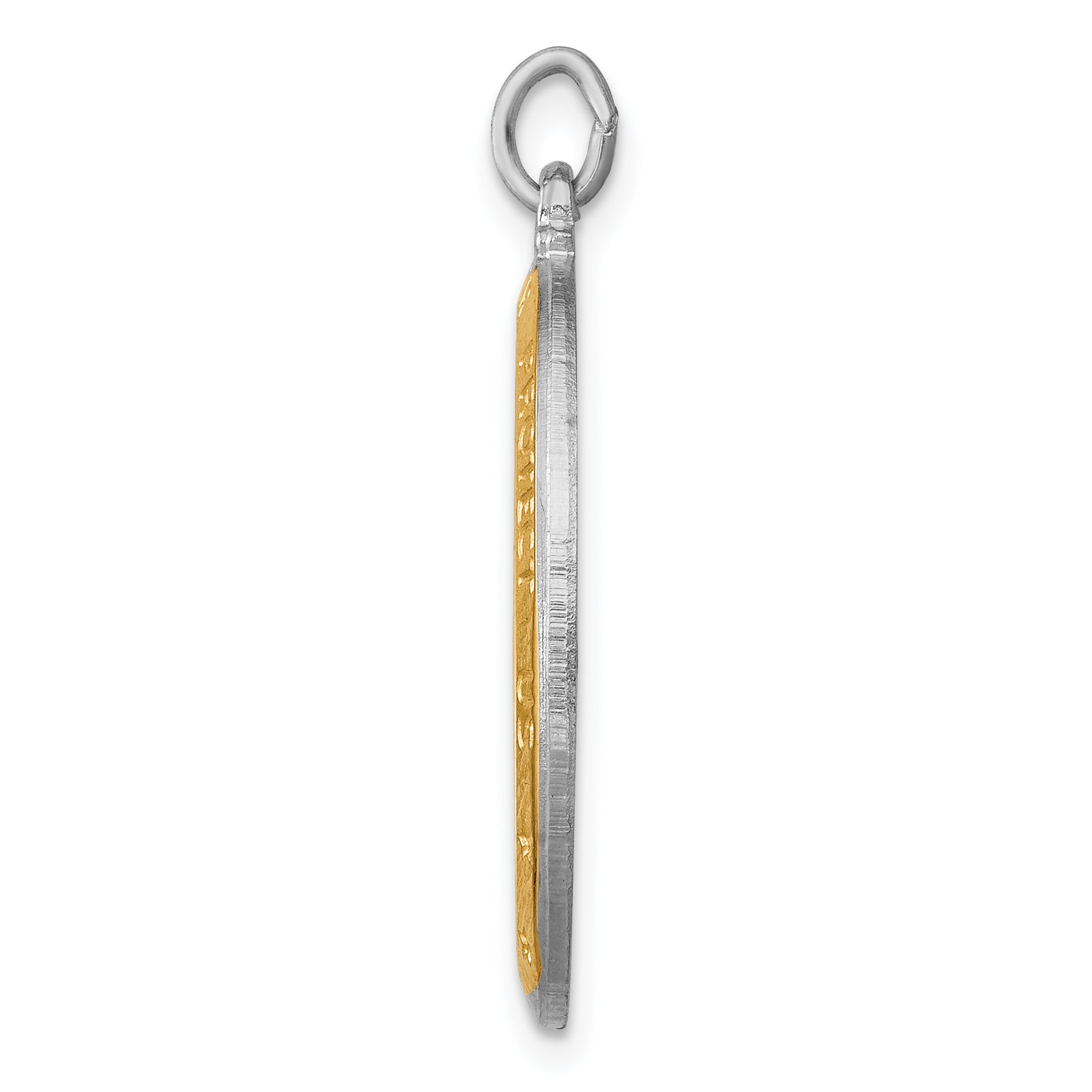 Sterling Silver Rhodium-Plated & Vermeil St. Christopher Medal