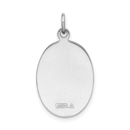 Sterling Silver Rhodium-Plated St. Christopher Medal