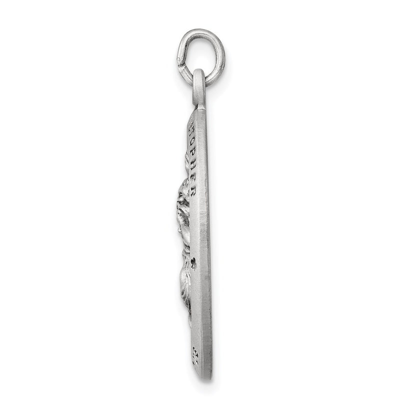 Sterling Silver Antiqued St. Christopher Medal