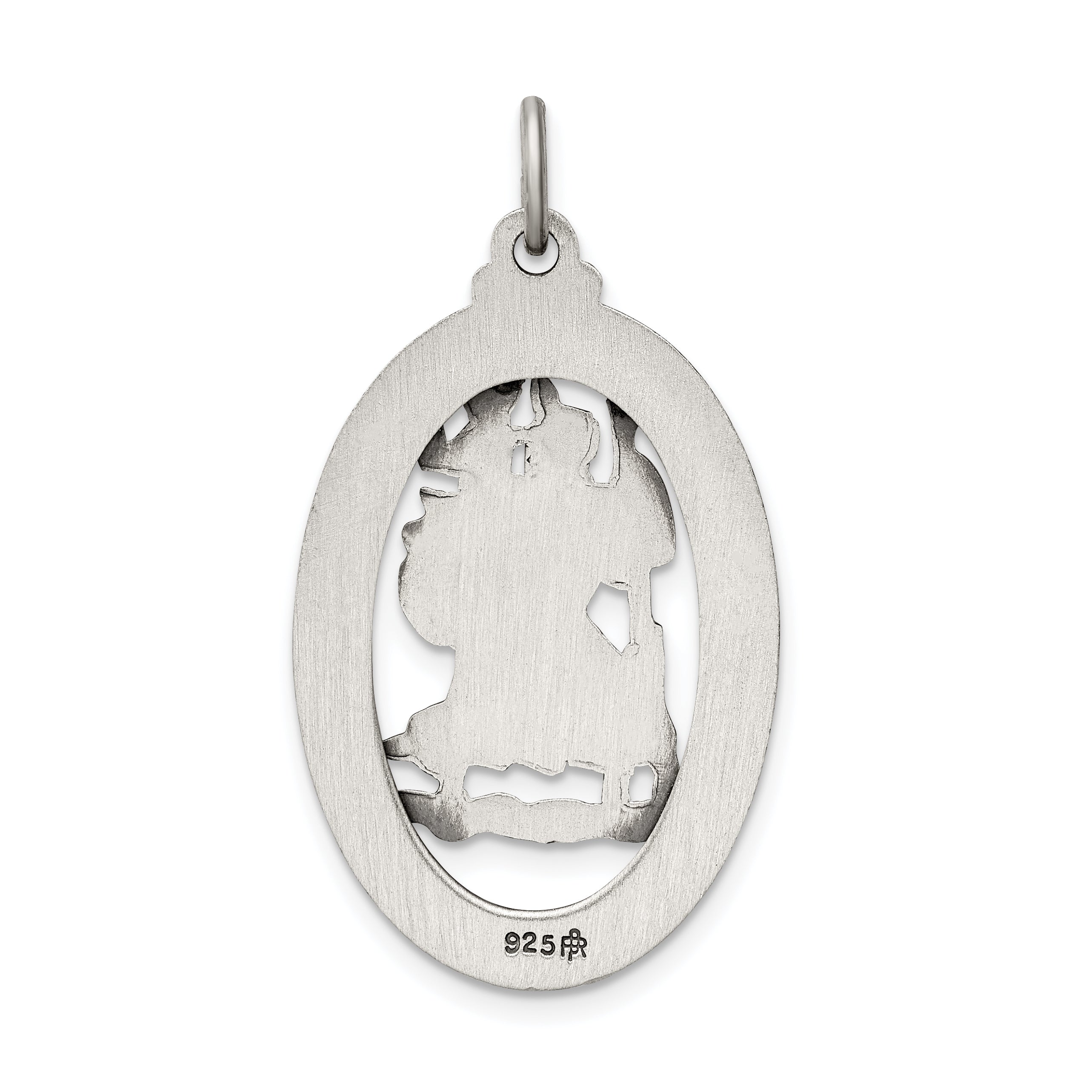 Sterling Silver Antiqued St. Christopher Medal