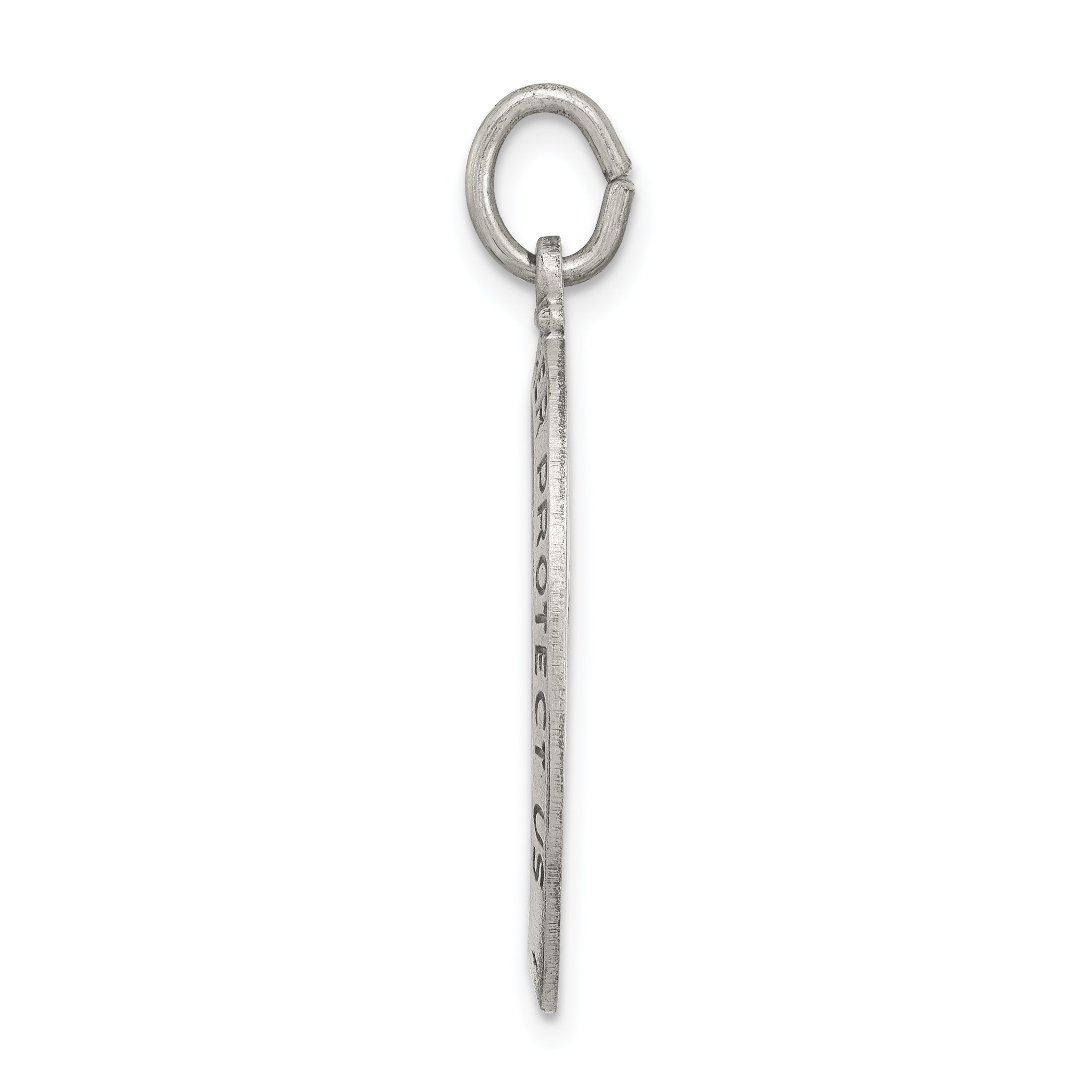 Sterling Silver Antiqued St.Christopher Soccer Medal