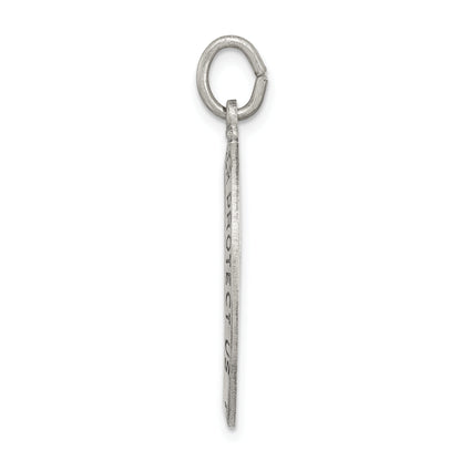 Sterling Silver Antiqued St.Christopher Soccer Medal
