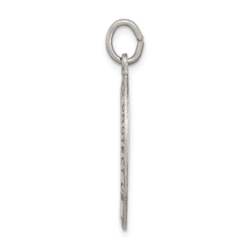 Sterling Silver Antiqued St.Christopher Soccer Medal