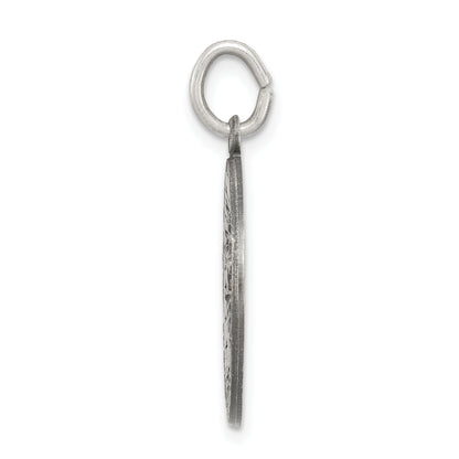 Sterling Silver Antiqued St. Christopher Football Medal