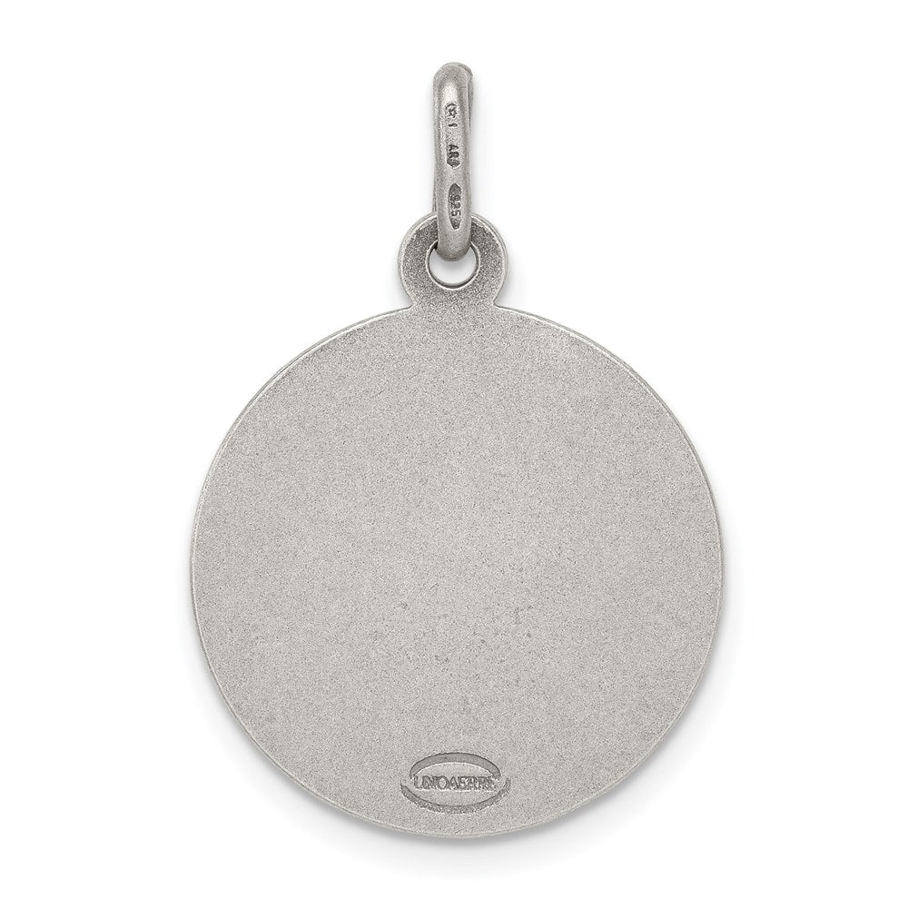 Sterling Silver Antiqued Saint Anthony Medal