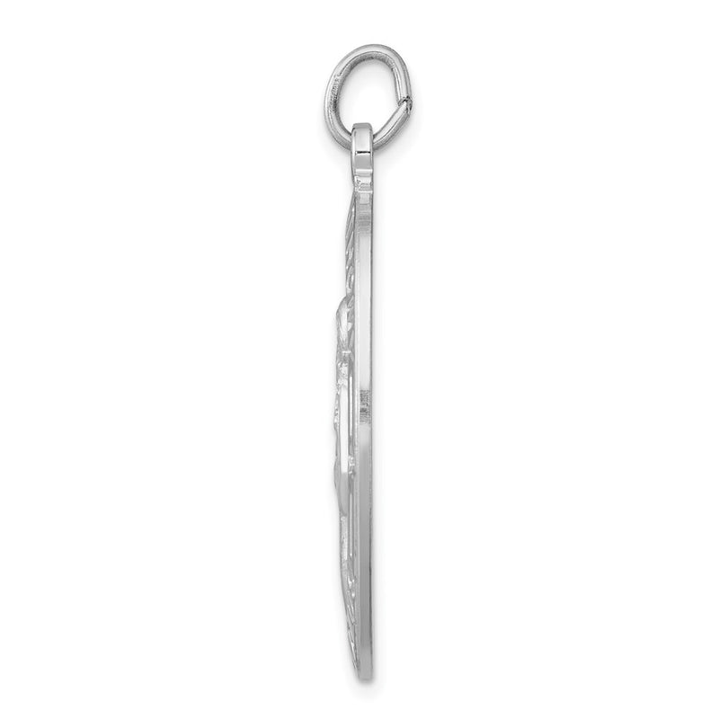 Sterling Silver Rhodium-Plated St. Anthony Medal