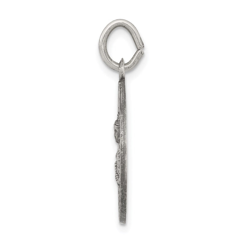 Sterling Silver Antiqued St. Barbara Medal