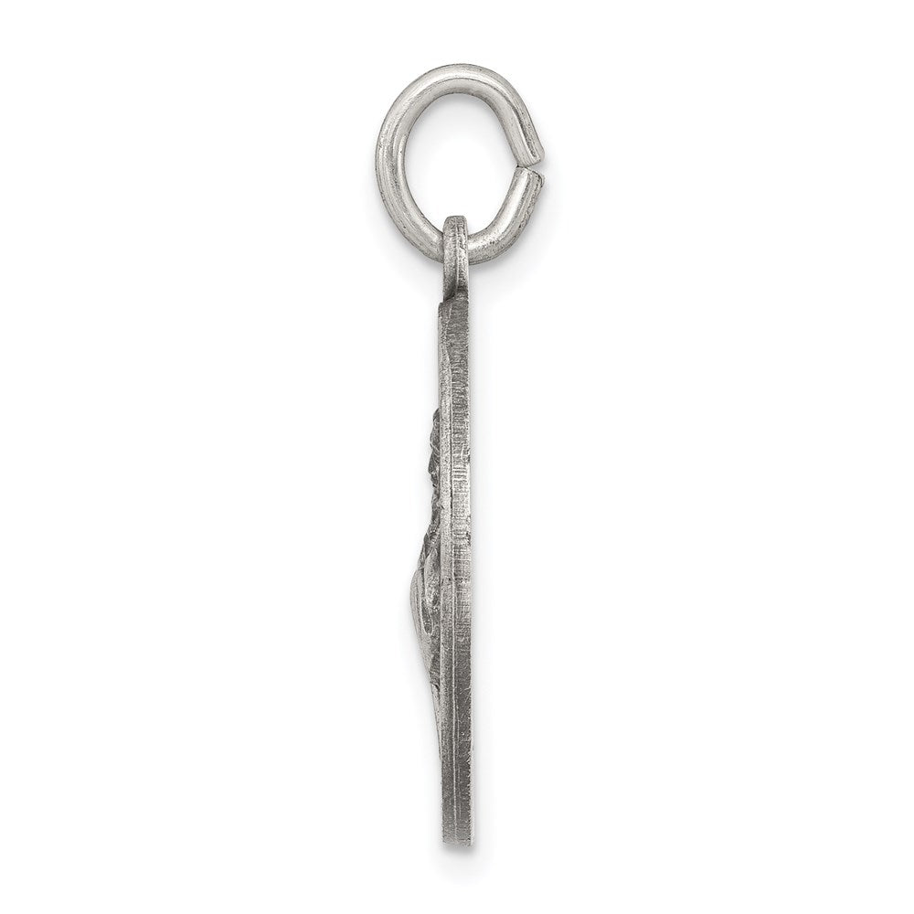 Sterling Silver Antiqued Saint Francis Of Assisi Medal