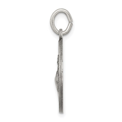 Sterling Silver Antiqued Saint Francis Of Assisi Medal