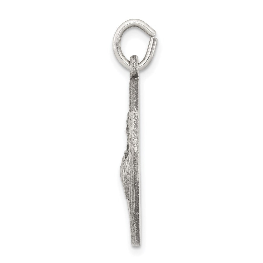 Sterling Silver Antiqued Saint Francis Of Assisi Medal