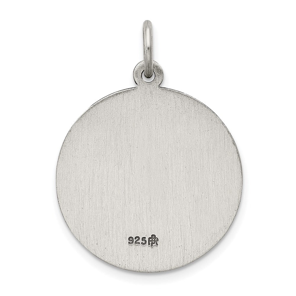 Sterling Silver Antiqued Saint Francis Of Assisi Medal