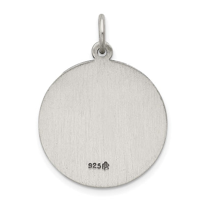 Sterling Silver Antiqued Saint Francis Of Assisi Medal