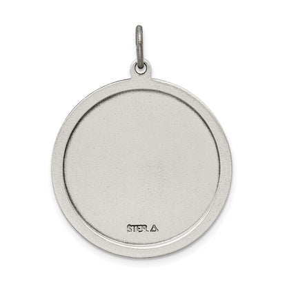 Sterling Silver Antiqued Saint Jude Thaddeus Medal