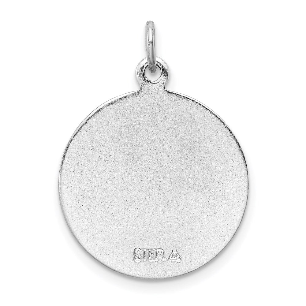 Sterling Silver Rhodium-Plated Saint Jude Thaddeus Medal