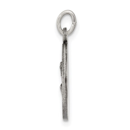 Sterling Silver Antiqued St. Peregrine Medal