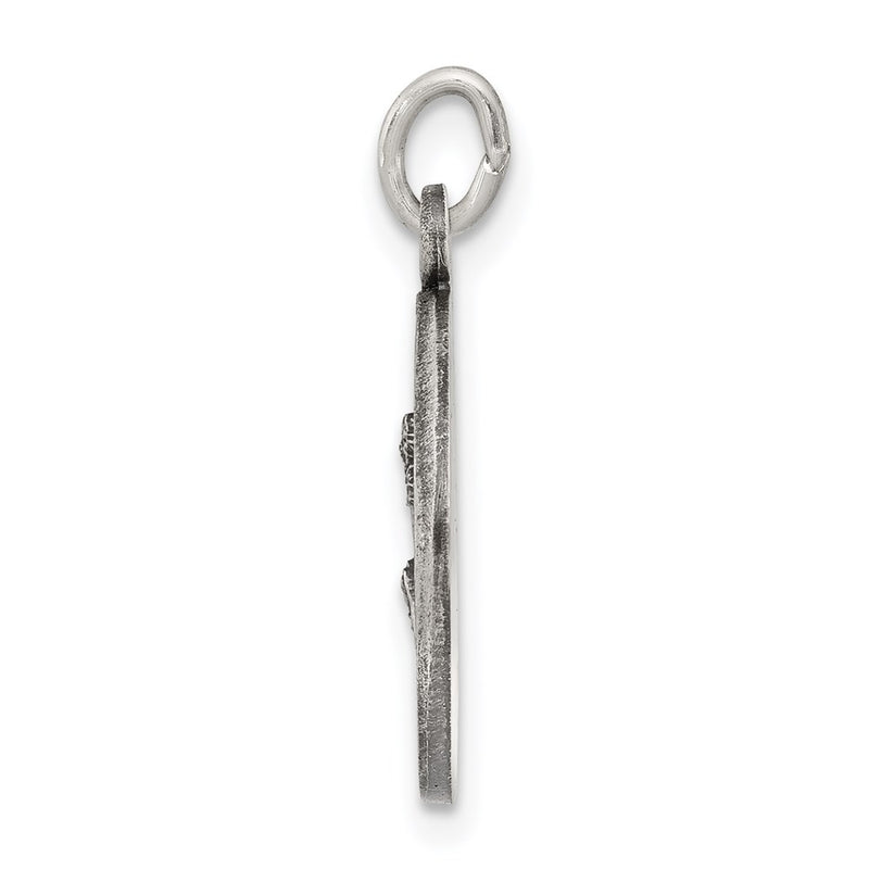 Sterling Silver Antiqued St. Peregrine Medal