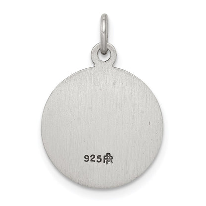Sterling Silver Antiqued St. Peregrine Medal