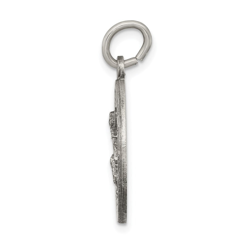 Sterling Silver Antiqued St. Peregrine Medal