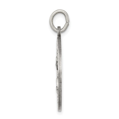 Sterling Silver Antiqued St. Theresa Medal