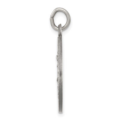 Sterling Silver Antiqued Guardian Angel Medal