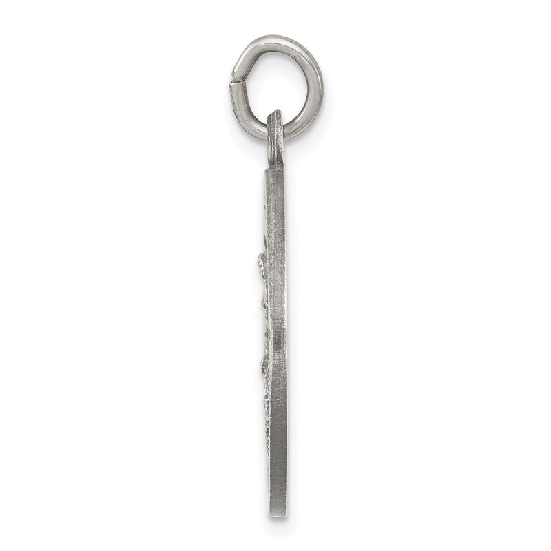 Sterling Silver Antiqued Guardian Angel Medal