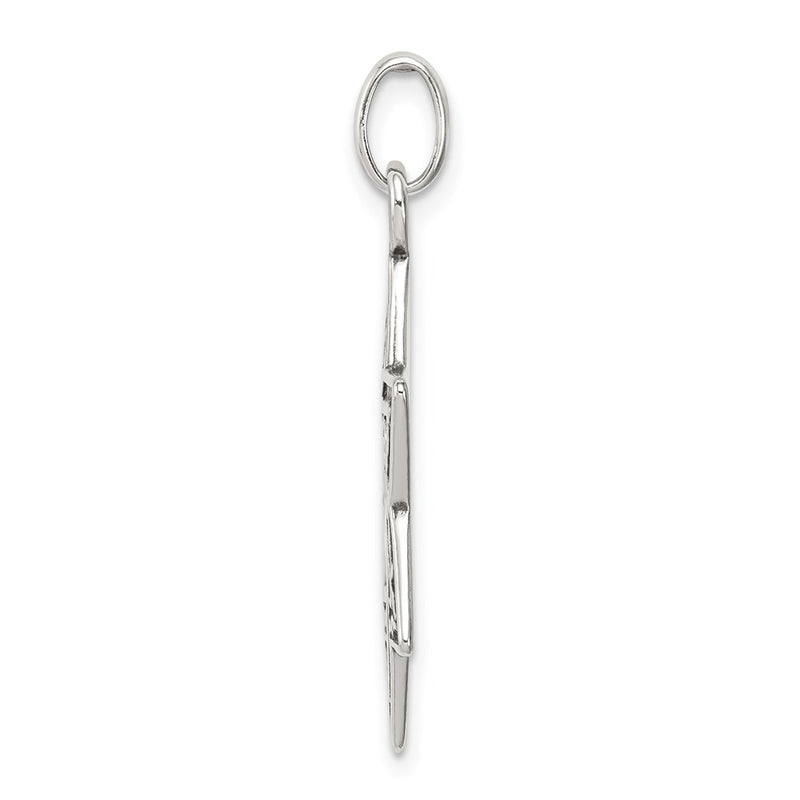 Sterling Silver Antiqued Star Of David Charm
