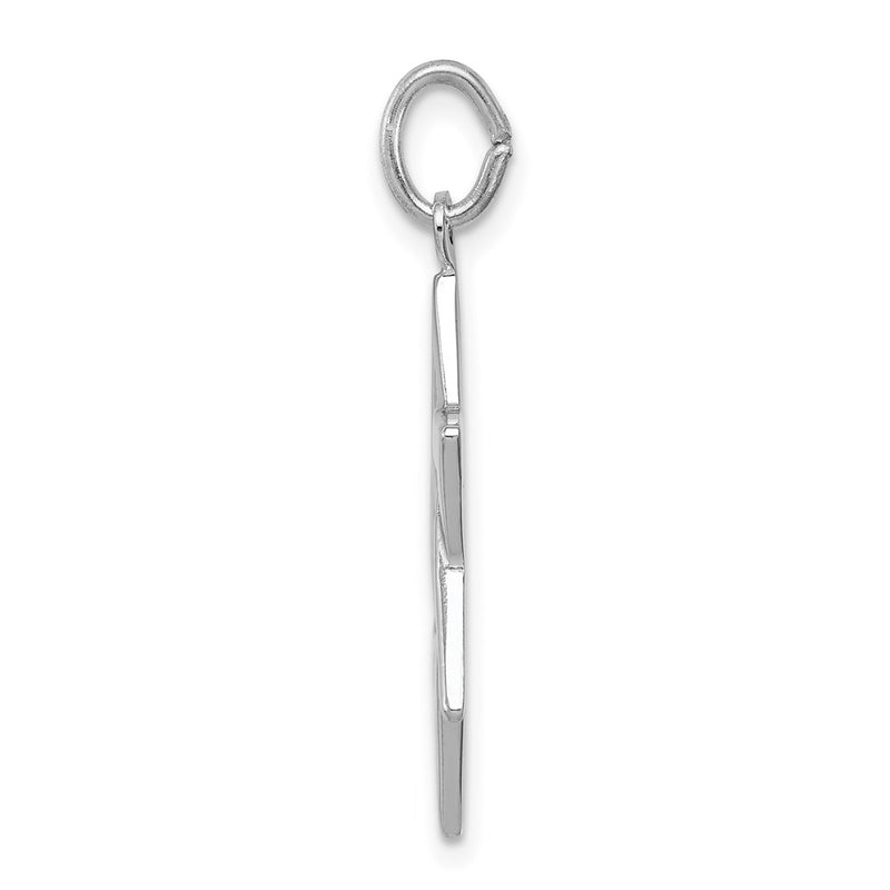 Sterling Silver Rhodium-Plated Star Of David Charm