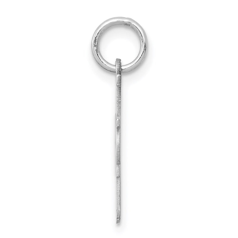 Sterling Silver Rhodium-Plated # 1 Mom Polished Charm