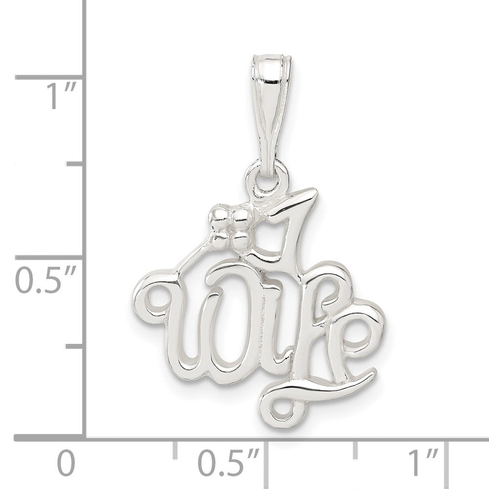 Sterling Silver #1 Wife Pendant