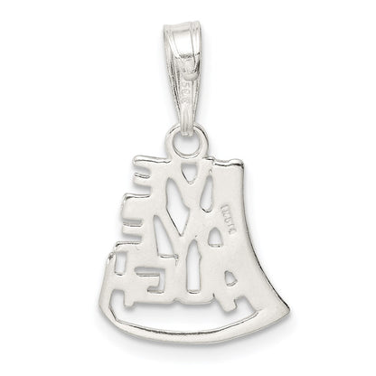 Sterling Silver Live, Love, Laugh Pendant