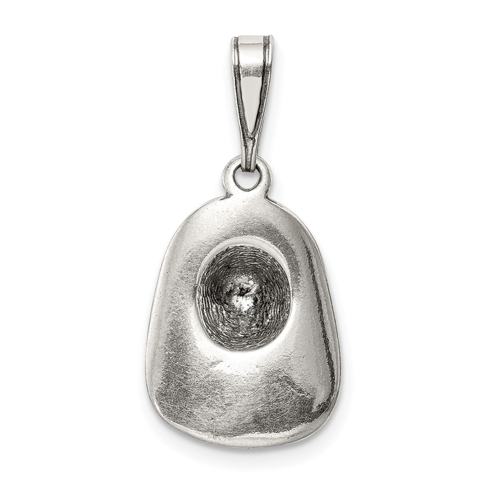 Sterling Silver Antiqued Fireman'S Helmet Charm