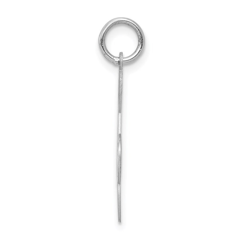 Sterling Silver Rhodium-Plated Treble Clef Polished Charm
