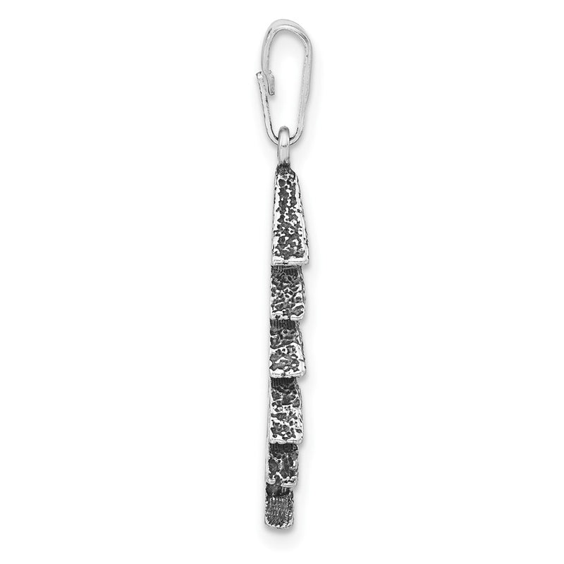 Sterling Silver Polished & Antiqued Tree Charm