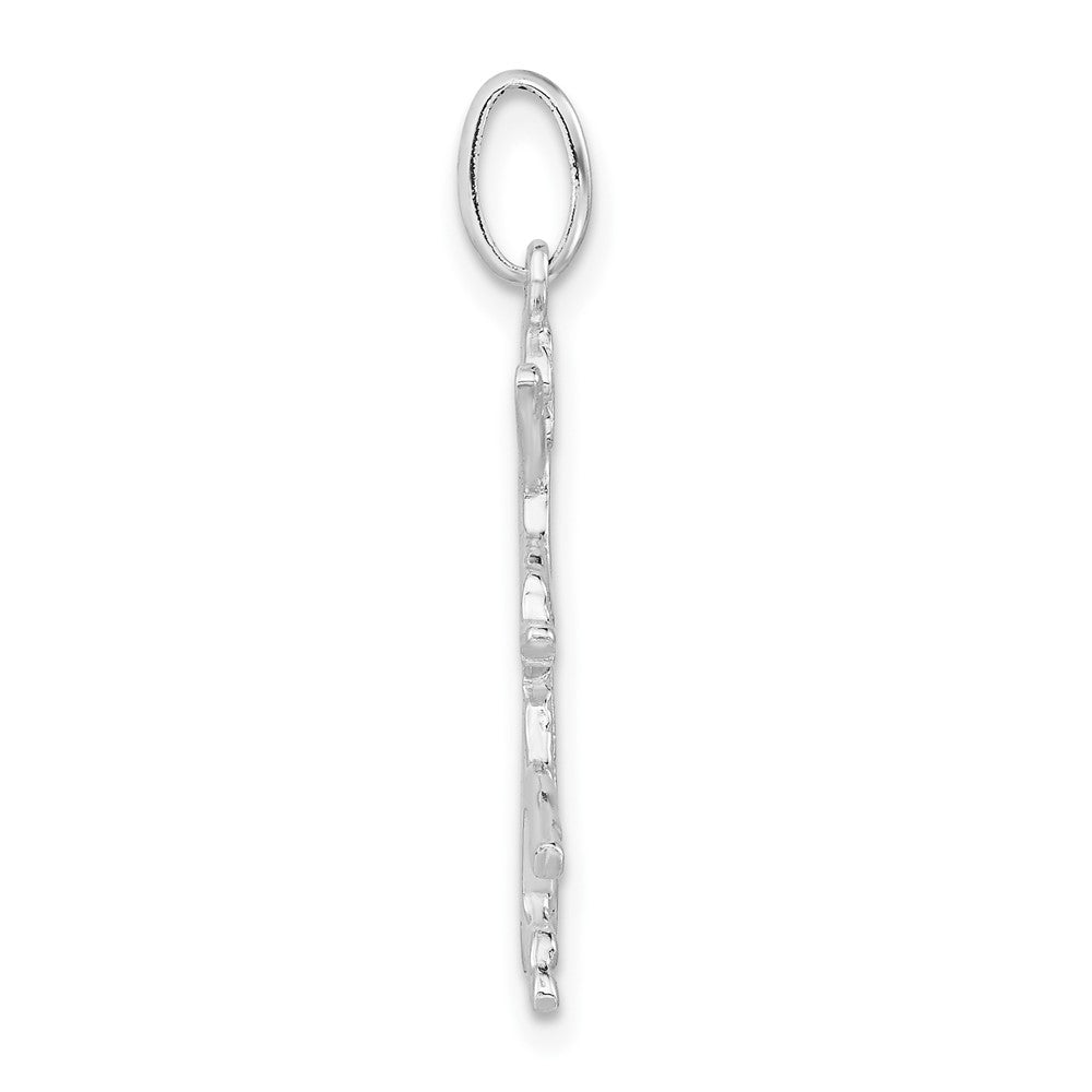 Sterling Silver Polished Bronco Rider Charm