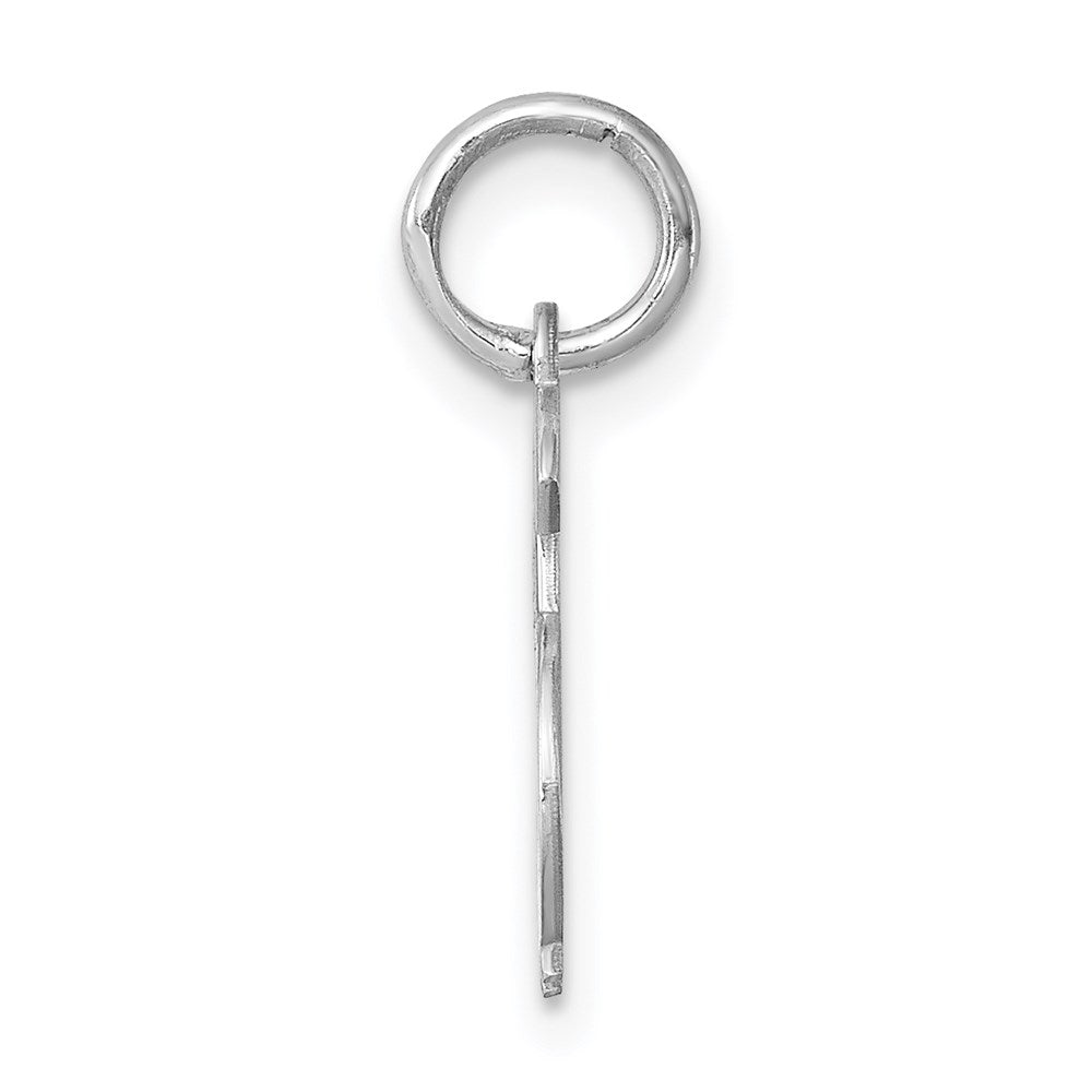 Sterling Silver Rhodium-Plated Dollar Sign Polished