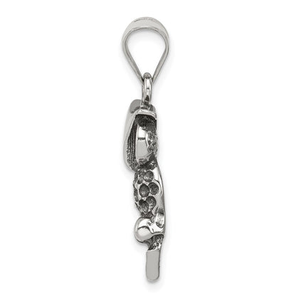 Sterling Silver Antiqued Owl Charm
