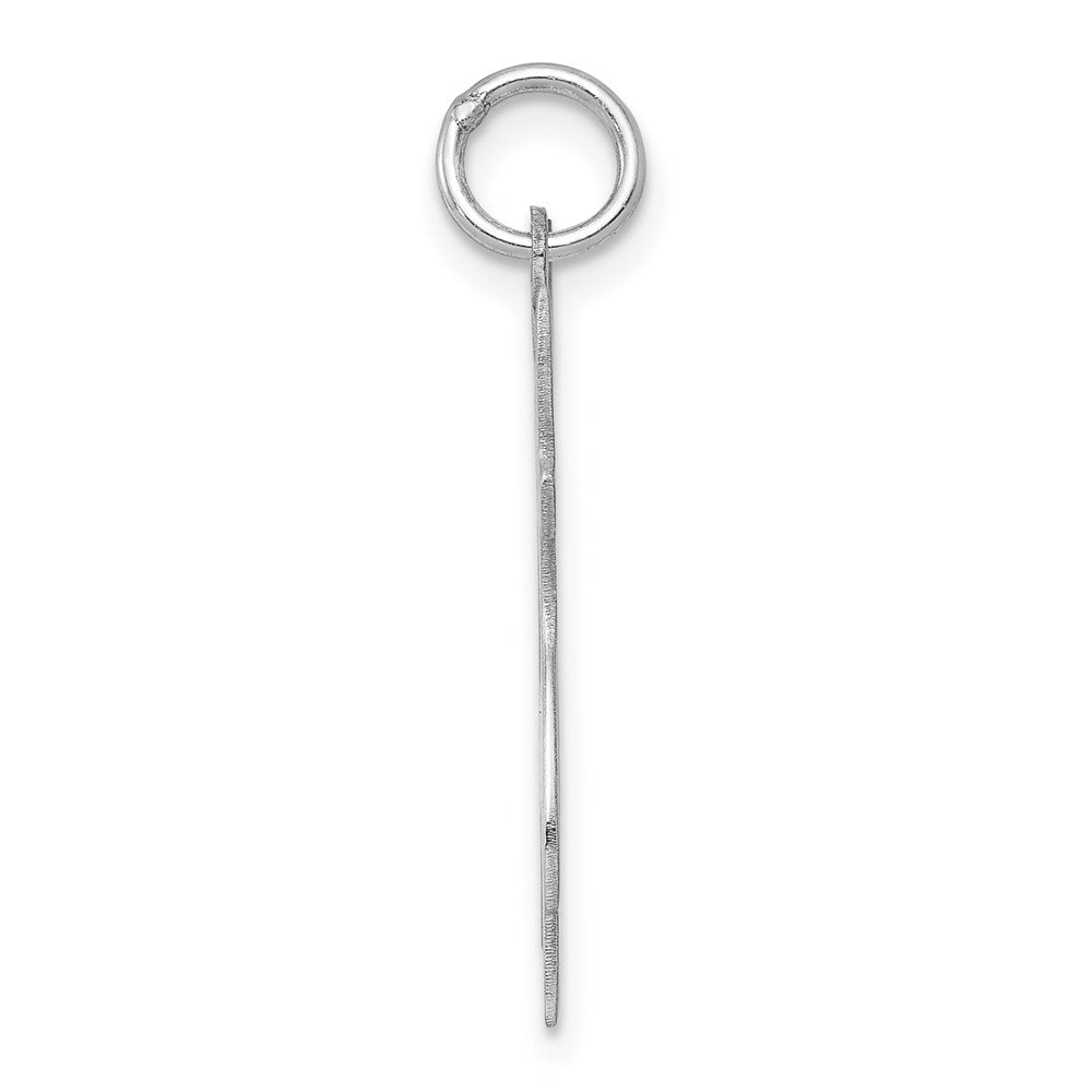 Sterling Silver Rhodium-Plated Cat Charm
