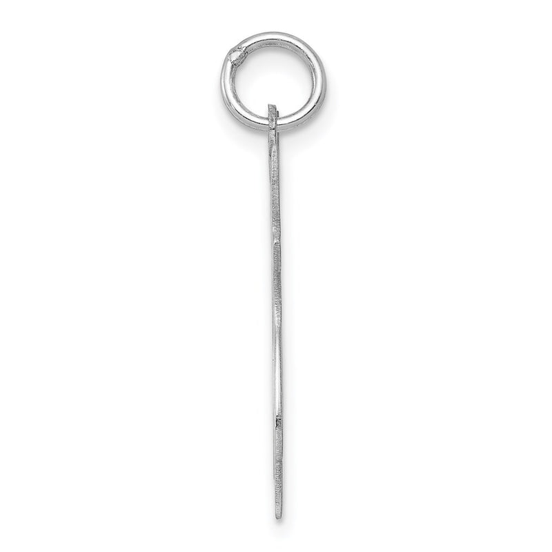 Sterling Silver Rhodium-Plated Cat Charm