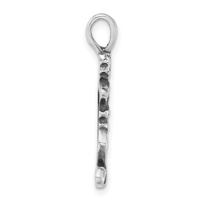Sterling Silver Polished & Antiqued Soccer Player