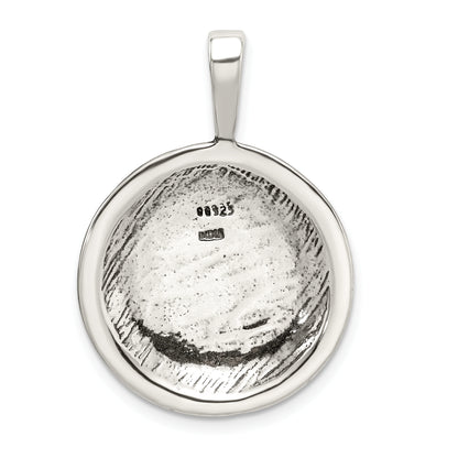 Sterling Silver Antiqued Soccer Ball Pendant